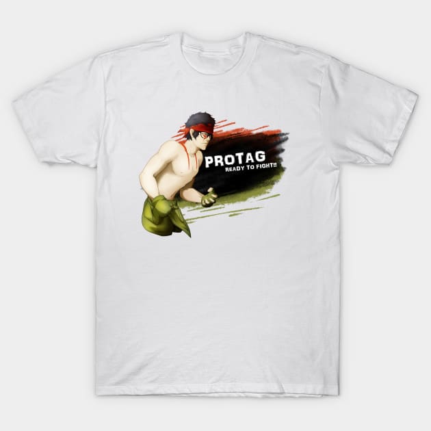 Protag - Ready to fight!! T-Shirt by HotGothics